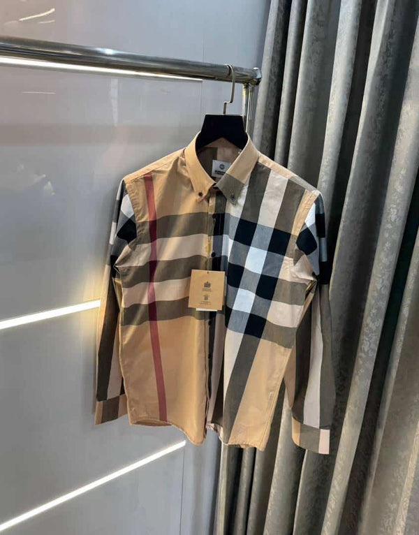 Burberr y Beige Checks Premium Classic Shirt
