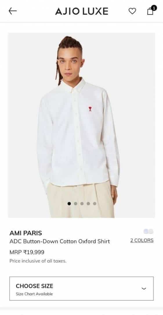 Ami Paris White Embroidery Logo Premium Shirt Main image