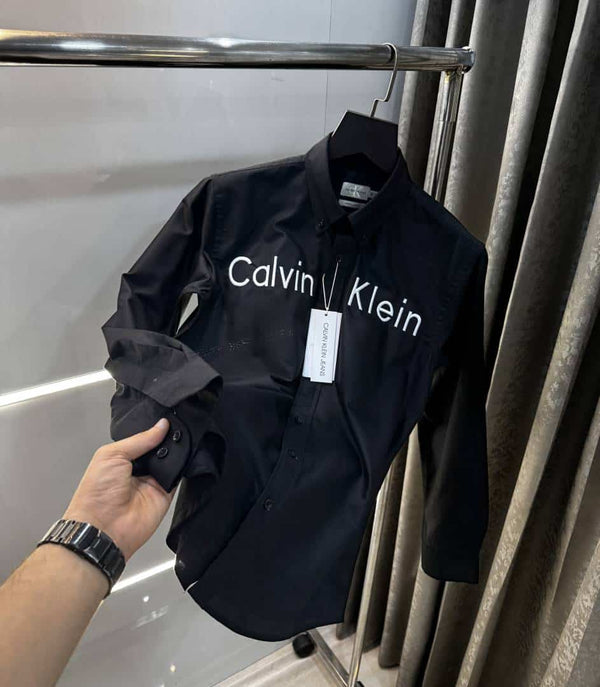 Calvi n klein Black Embroidery Logo Premium Shirt