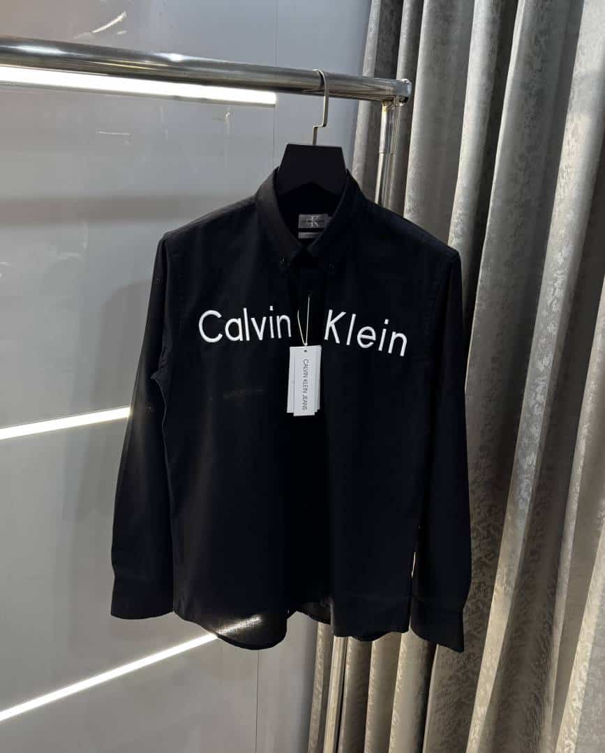 Calvi n klein Black Embroidery Logo Premium Shirt