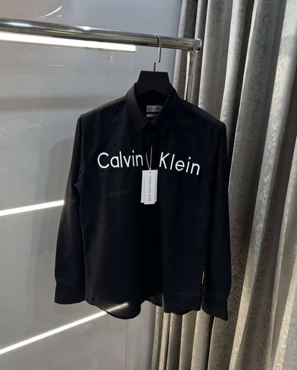 Calvi n klein Black Embroidery Logo Premium Shirt