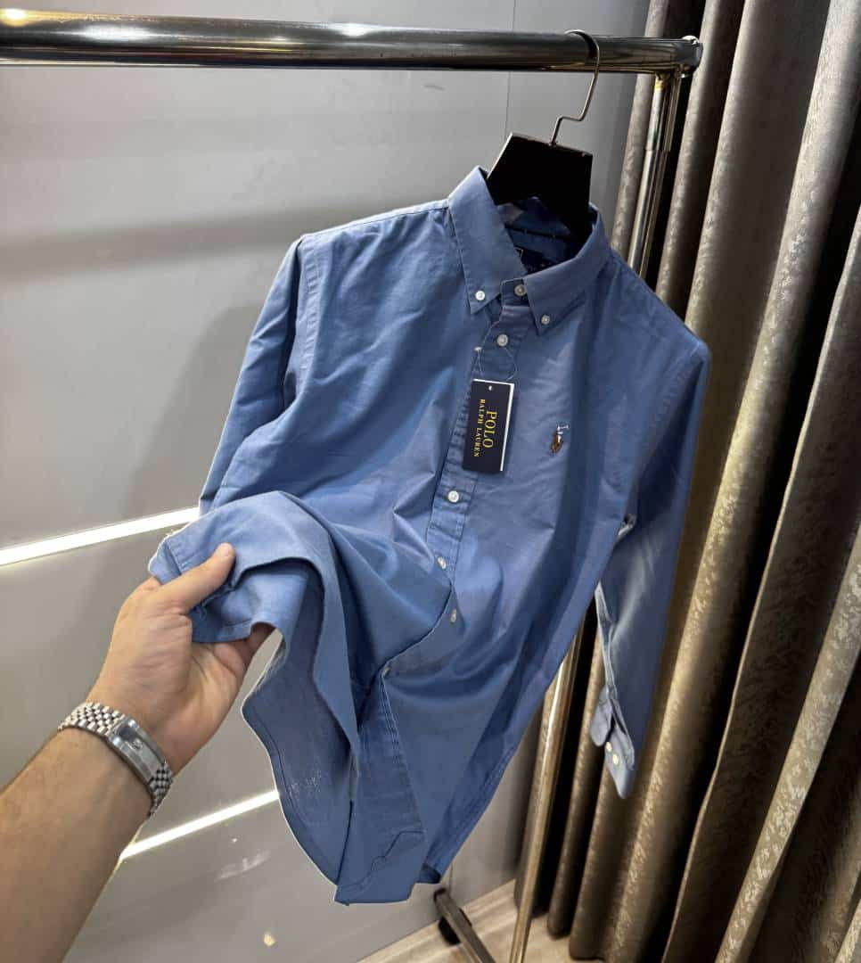 RalPH LAU-ReN Indigo Blue Cotton Premium Classic Shirt