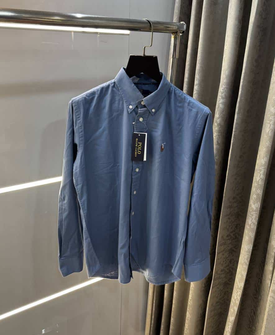 RalPH LAU-ReN Indigo Blue Cotton Premium Classic Shirt