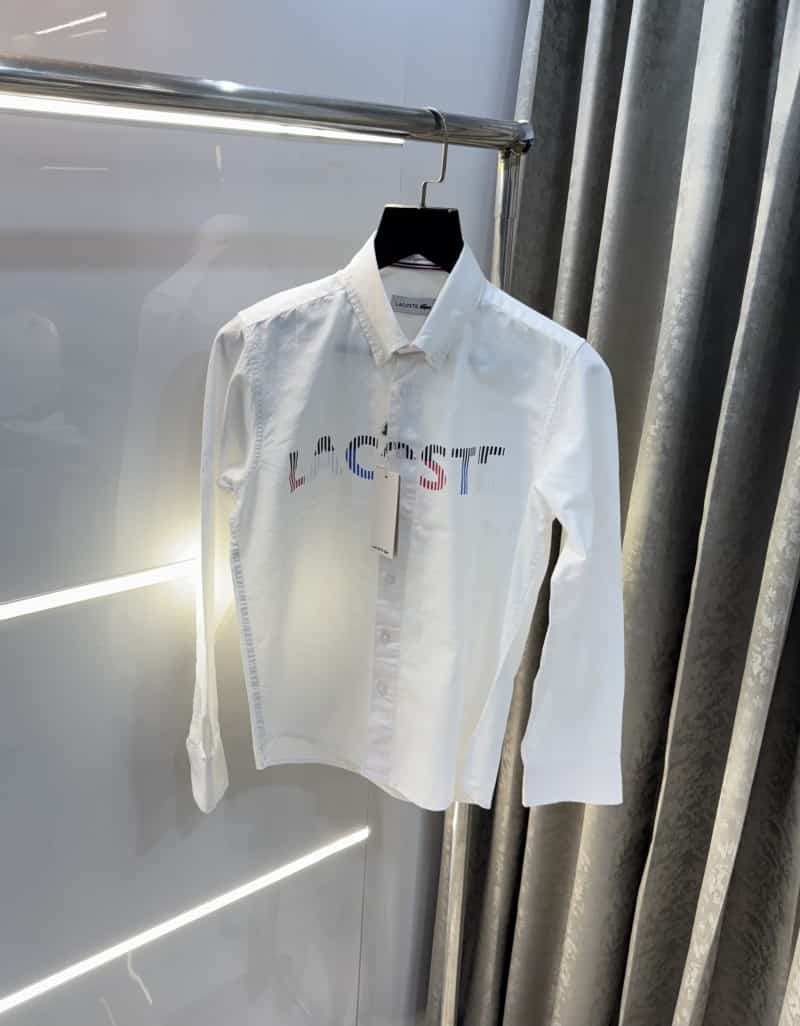 Lacost e White Logo Print Premium Shirt