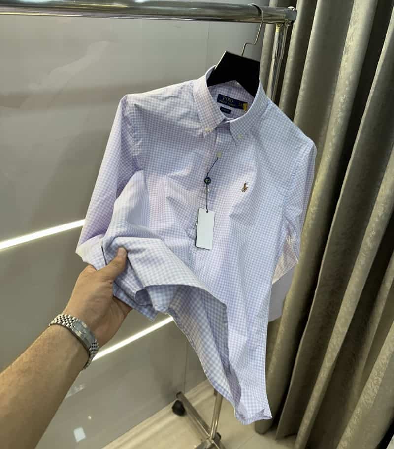 Ralp h lauren Purple Checks Premium Shirt
