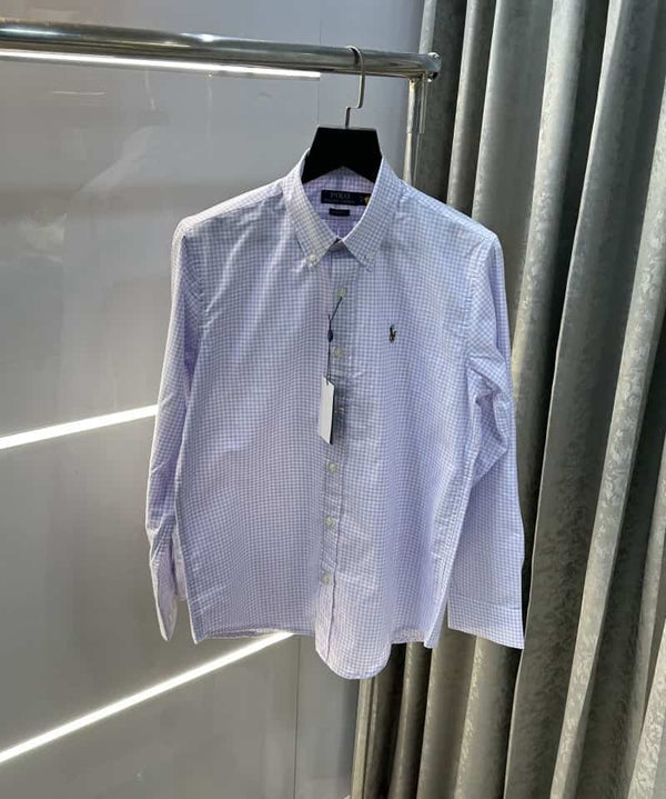 Ralp h lauren Purple Checks Premium Shirt
