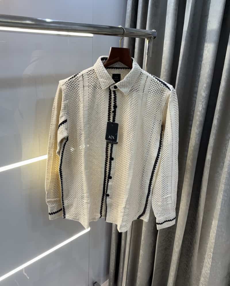 Arman i Exchange 5 Stripes Crochet Shirt with box packing And Carry Bag Secondary image