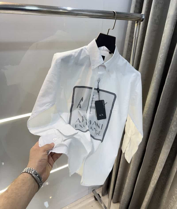 Arman i Exchange White Logo Print Premium Shirt