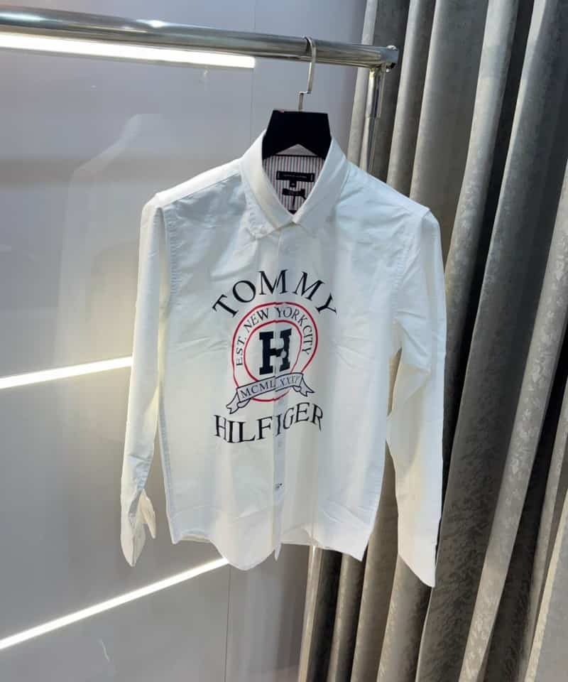Tomm y Hilfiger White Logo Print Premium Shirt Main image