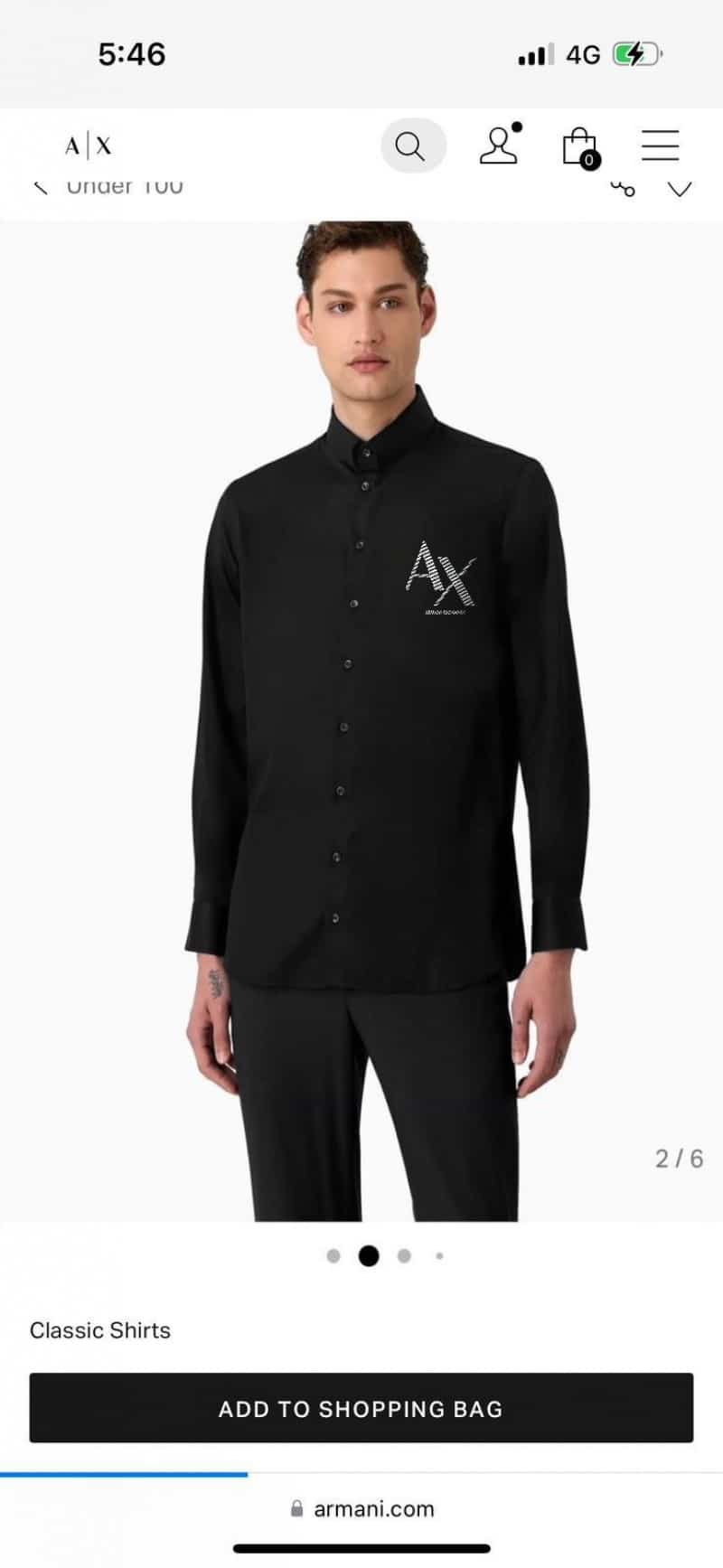 Arman i Exchange Black Logo Print Shirt With Premium Box Packing And Carry Bag Main image