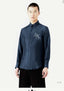 Arman i Exchange Navy Blue Logo Print Shirt With Premium Box Packing And Carry Bag