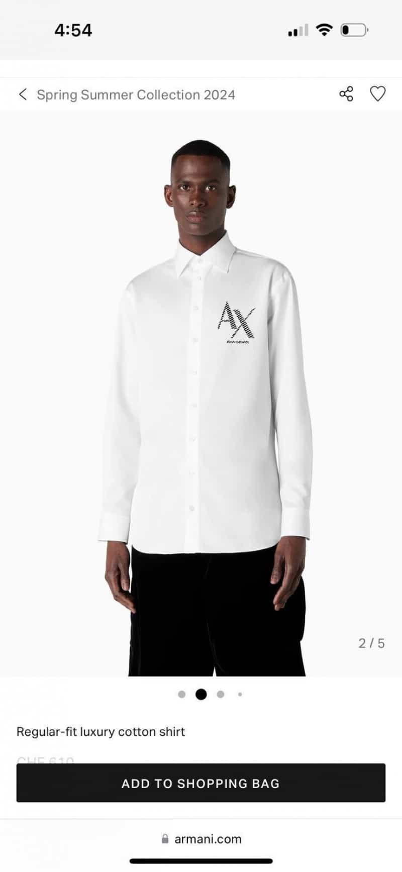 Arman i Exchange White Logo Print Shirt With Premium Box Packing And Carry Bag Main image