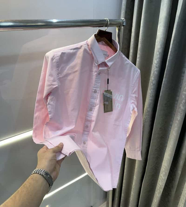 Calvi n klein Pink Logo Print Imported Shirt
