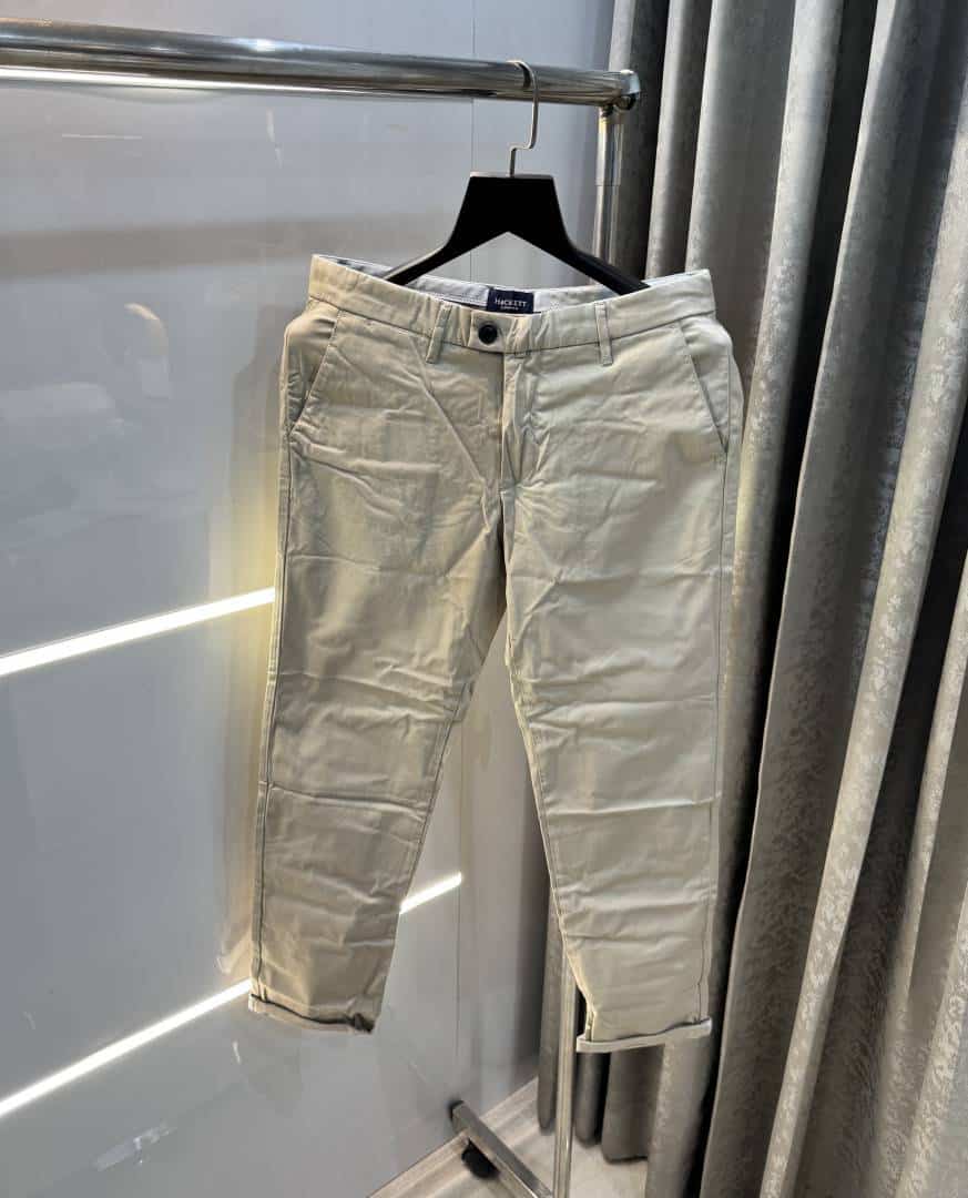 Hacket London Cream Premium Classic Cotton Trouser Main image