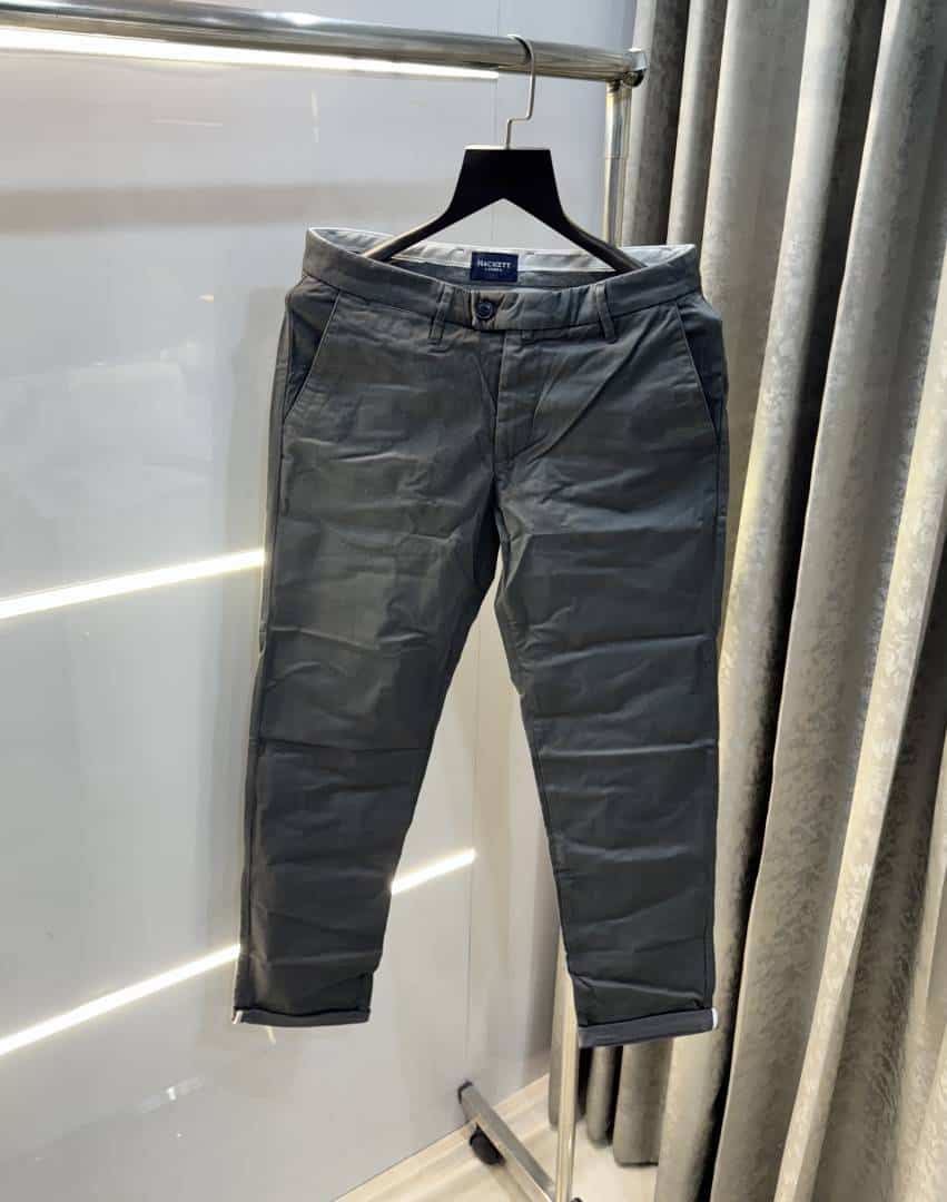 Hacket London Dark Grey Premium Classic Cotton Trouser Main image
