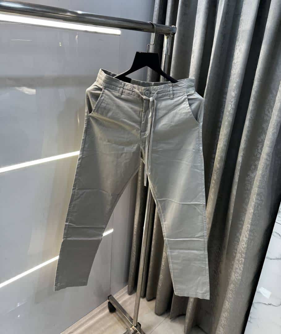 Rare Rabbit Light Grey Premium Classic Cotton Trouser
