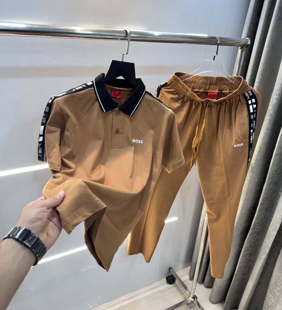 Hugo bos s Brown Embroidery Logo Premium Classic Tracksuit