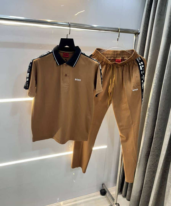 Hugo bos s Brown Embroidery Logo Premium Classic Tracksuit