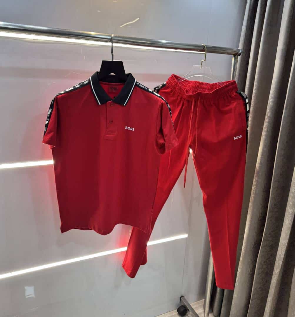 Hug o B0SS Red Embroidery Logo Premium Classic Tracksuit Secondary image