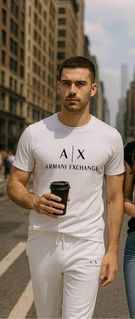 Arman i Exchange White Logo Print Imported Tracksuit With Carry Bag Main image