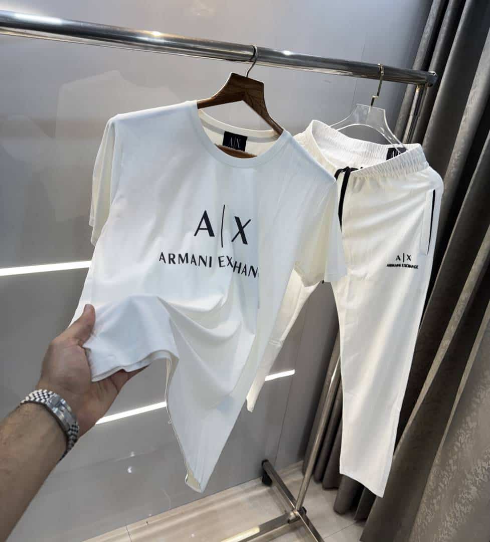 Arman i Exchange White Logo Print Imported Tracksuit With Carry Bag