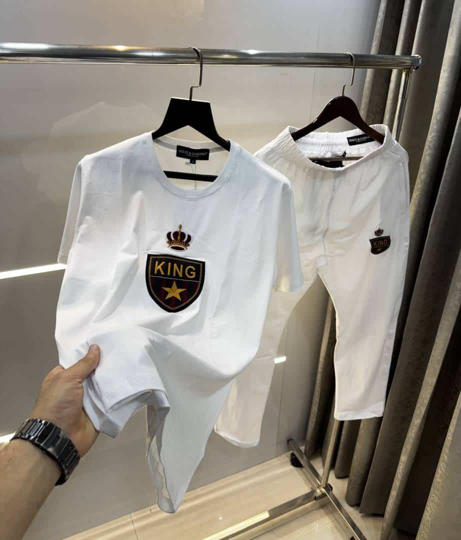 Dolce& Gabbana White Embroidery Logo Imported Tracksuit With Brand Carry Bag Main image
