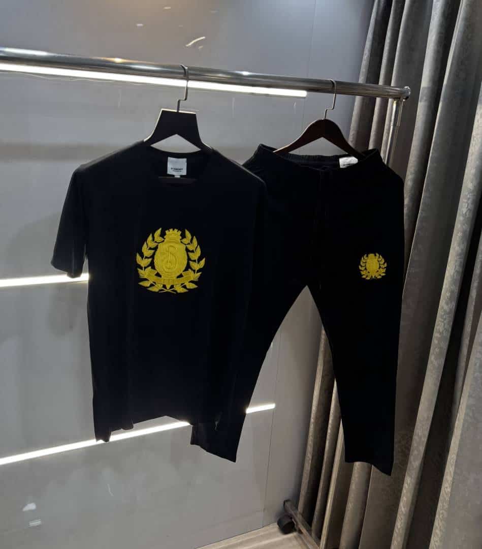 Burberr y Black Embroidery Work Imported Tracksuit With Secondary image