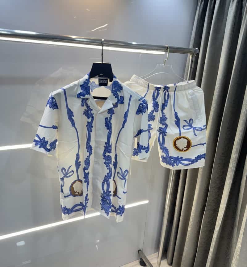 Versac e Couture White Printed Imported Cord Set