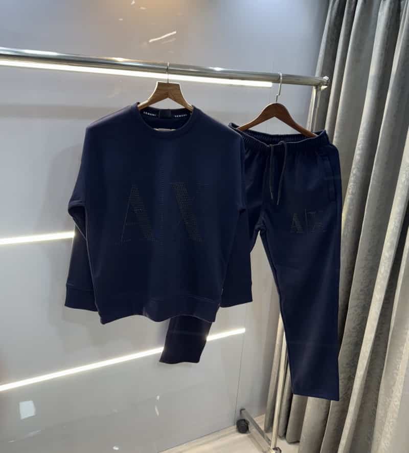 Arman i Exchange  Navy Blue Logo Work Imported Oversized Tracksuit Main image