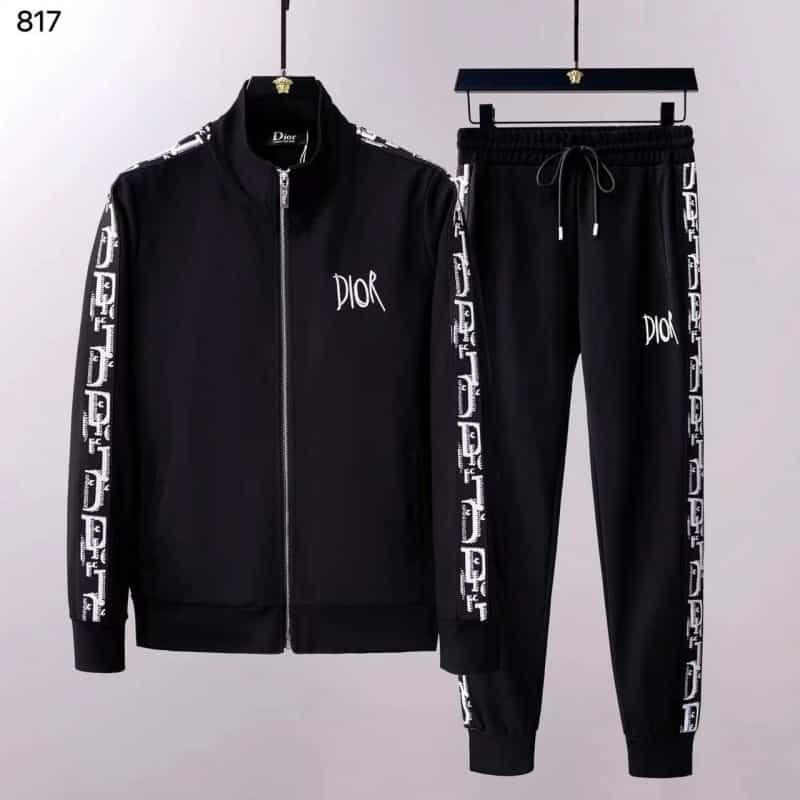Christian Dio r Black Embroidery Logo Designer Imported Luxury Tracksuit Main image