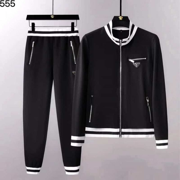 Prad a Milano Black Steel Logo Designer Imported Premium Tracksuit