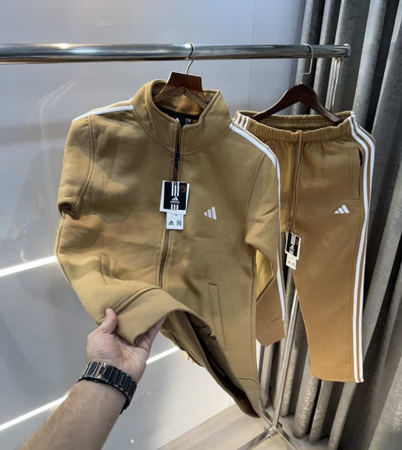 Adida s Beige Embroidery Logo Premium Classic Tracksuit Secondary image