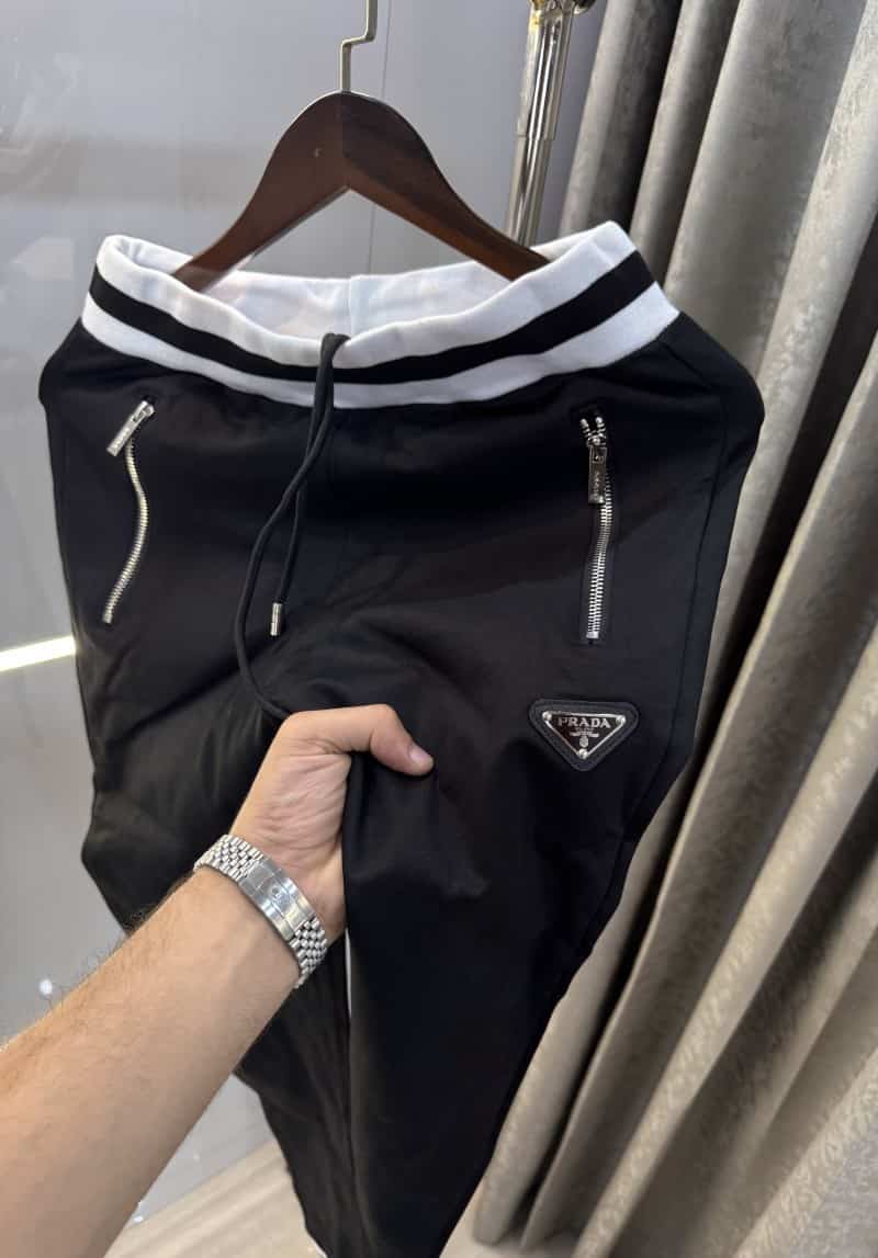 Prad a Milano Black Steel Logo Designer Imported Premium Tracksuit