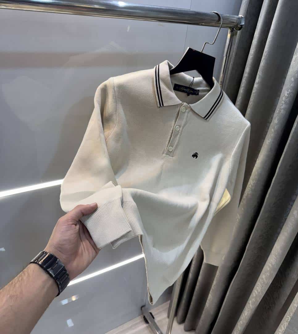 Brooks Brother Cream Premium Knitted Pull Over Main image