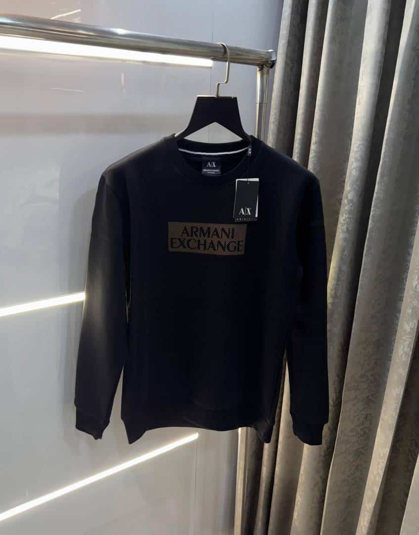 Arman i Exchange Black Logo Print Premium Sweatshirt