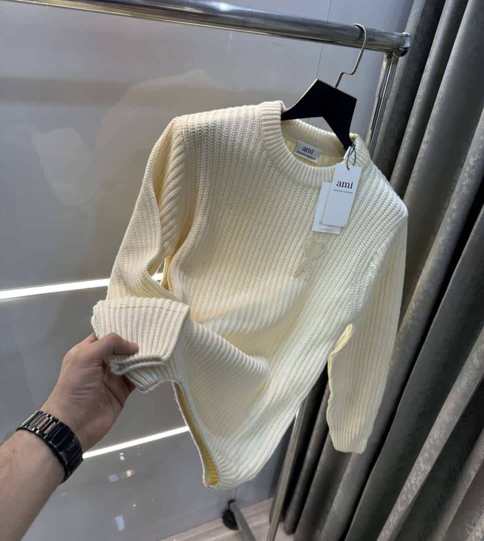 Am i Paris Cream Knitted Ultimate Imported Pull Over