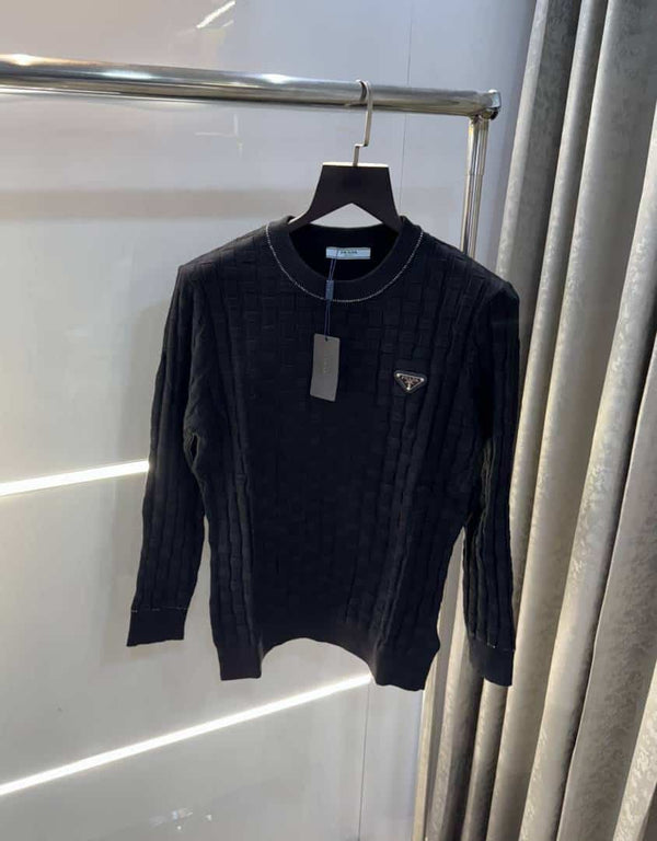 Prad a Milano Black Knitted Imported Pull Over
