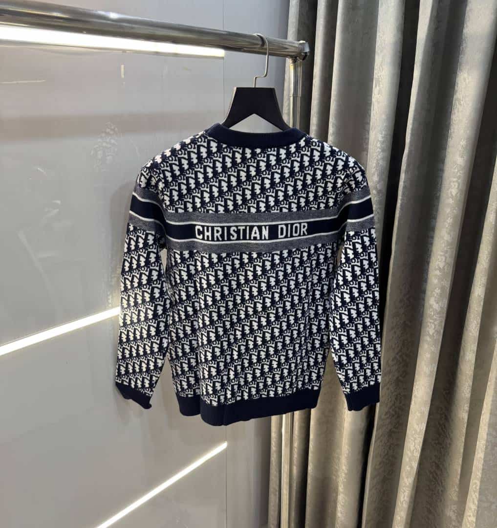 Christian Dio r Blue Knitted Imported Pull Over