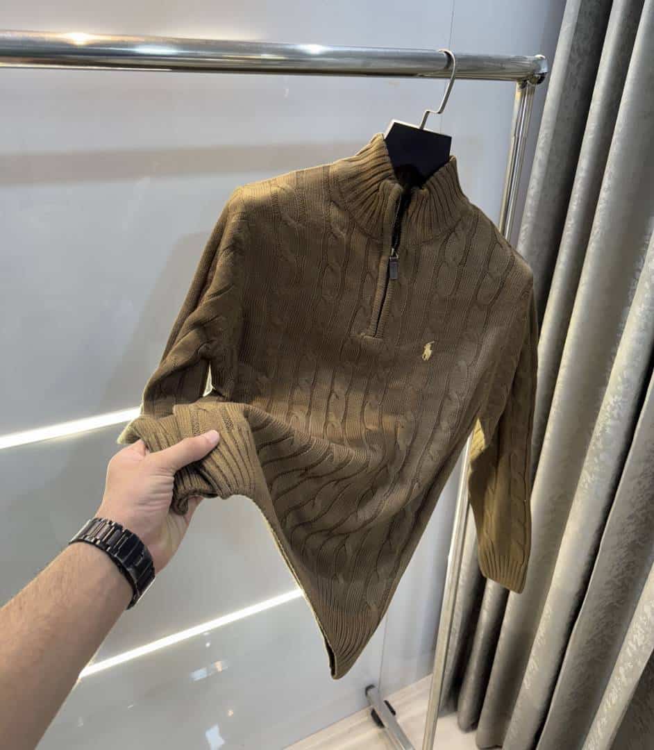 Ralp h Lauren N Light Brown Knitted Premium Pull Over