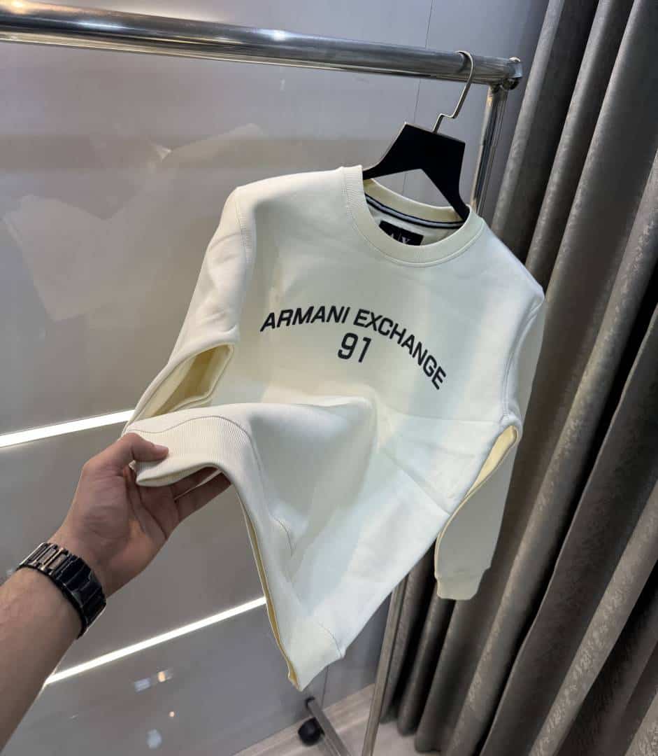 Arman i E....x!!change Cream Logo Work Premium Sweatshirt Secondary image