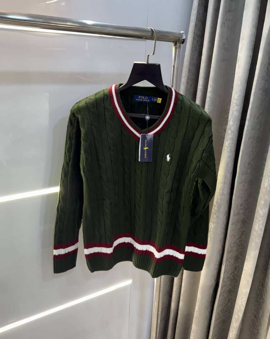 Ralp h Lauren Bottle Green Knitted Premium Pull Over