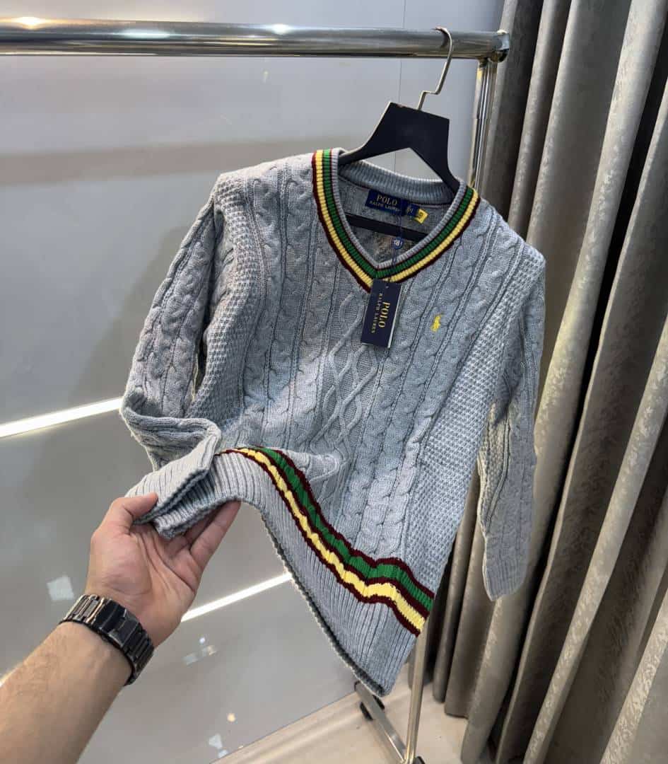 Ralp h lauren Grey Knitted Premium Pull Over