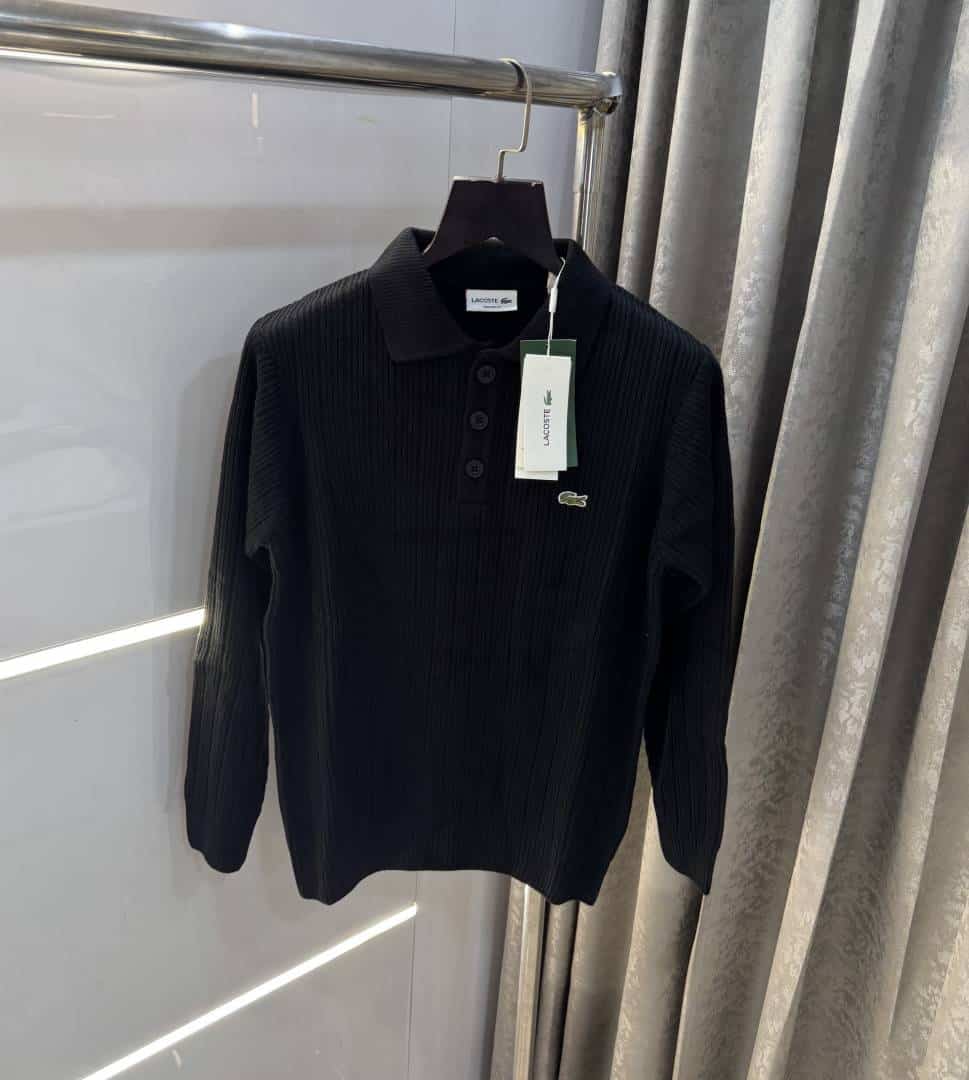 Lacost e Black Embroidery Logo Knitted Classic Pull Over