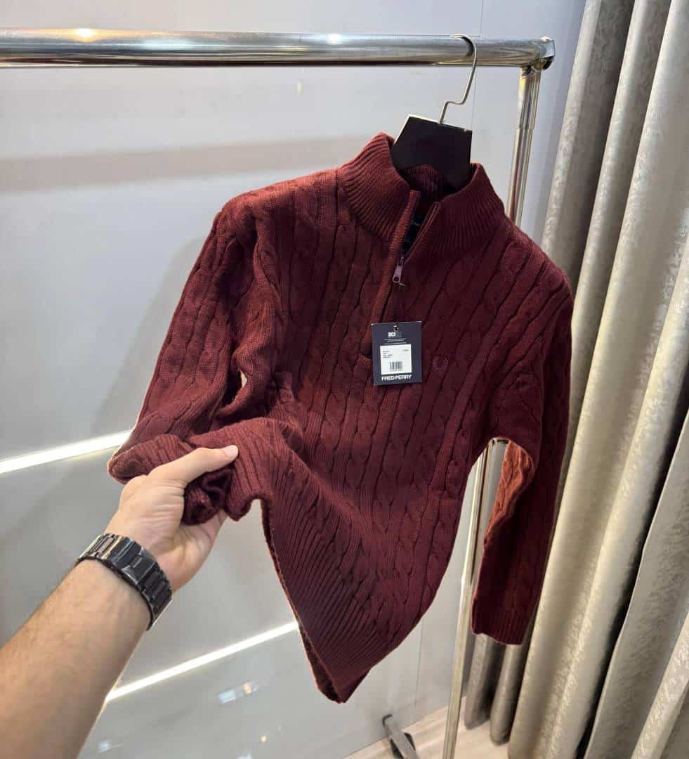 Fredperry Wine Knitted Premium Pull Over Main image