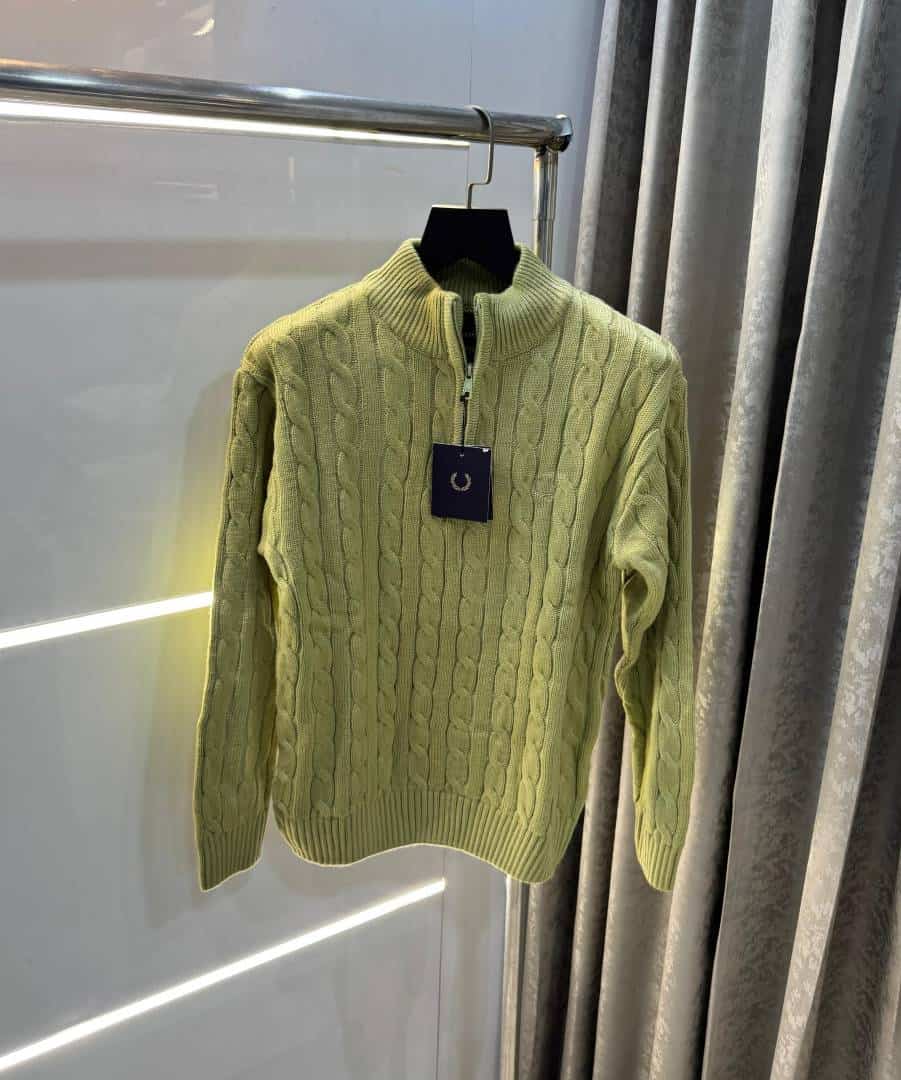 Fredperry English Green Knitted Premium Pull Over Main image