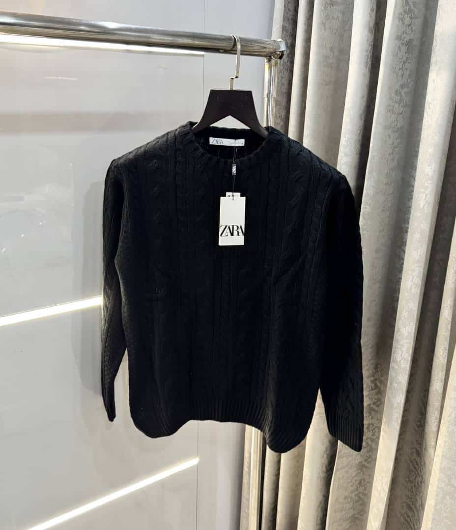 Zar a Black Knitted Premium Pull Over Secondary image