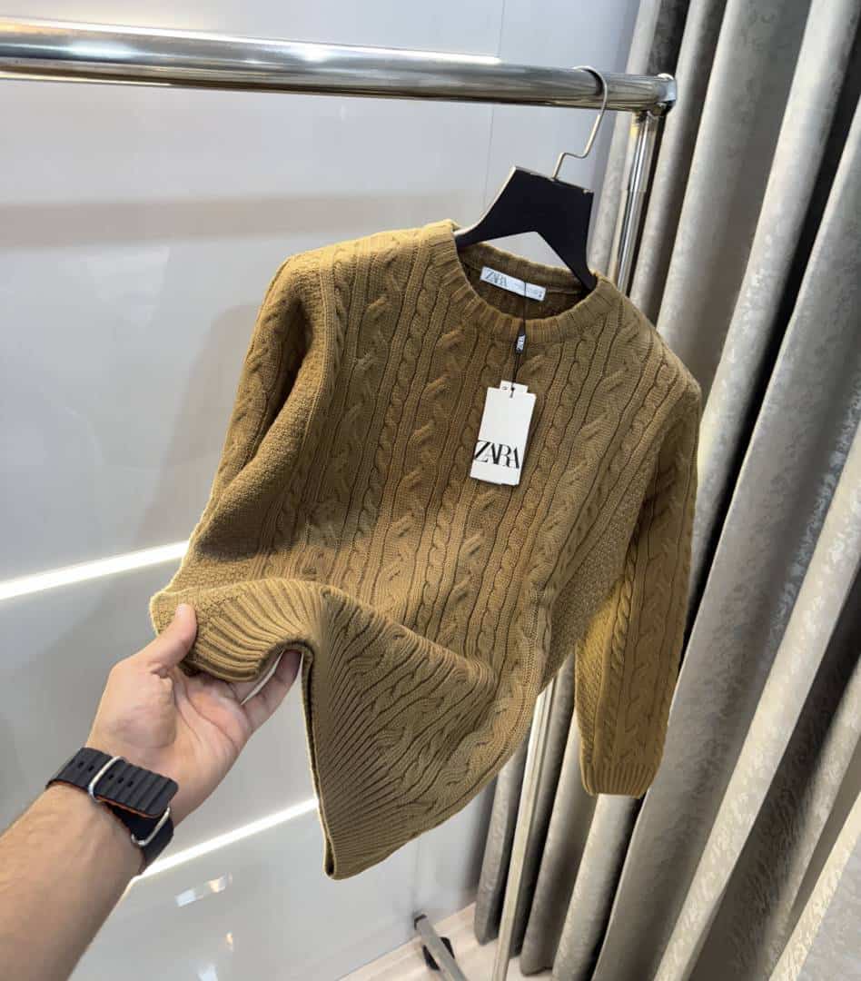Zar a Beige Knitted Premium Pull Over Main image