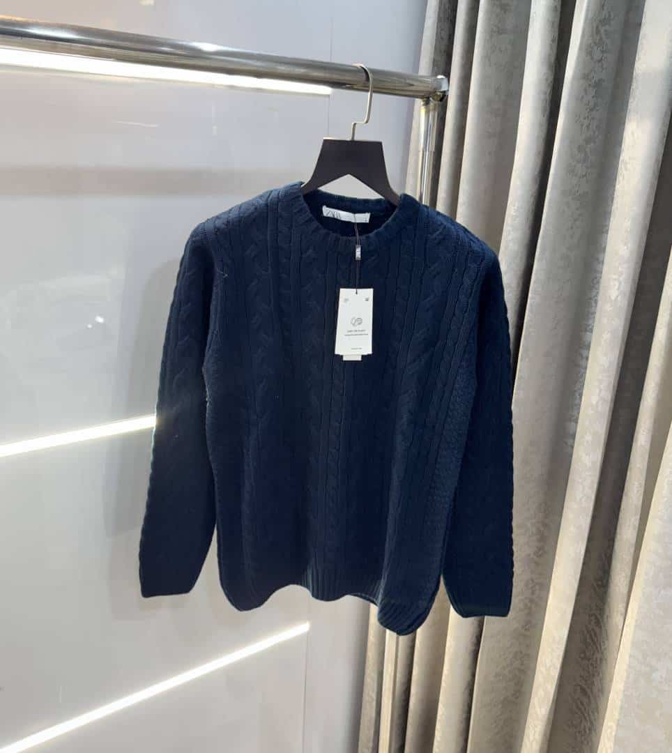 Zar a Navy Blue Knitted Premium Pull Over Secondary image