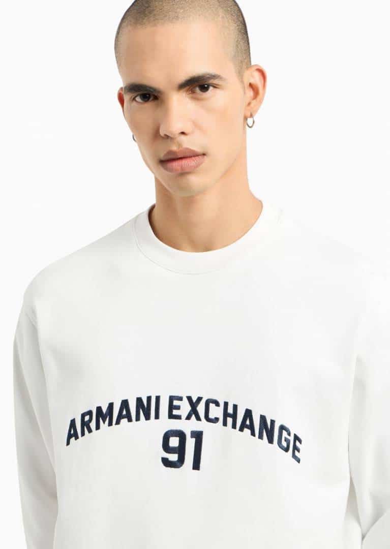 Arman i E_xchange White Embroidery Logo Imported Premium Sweatshirt Main image