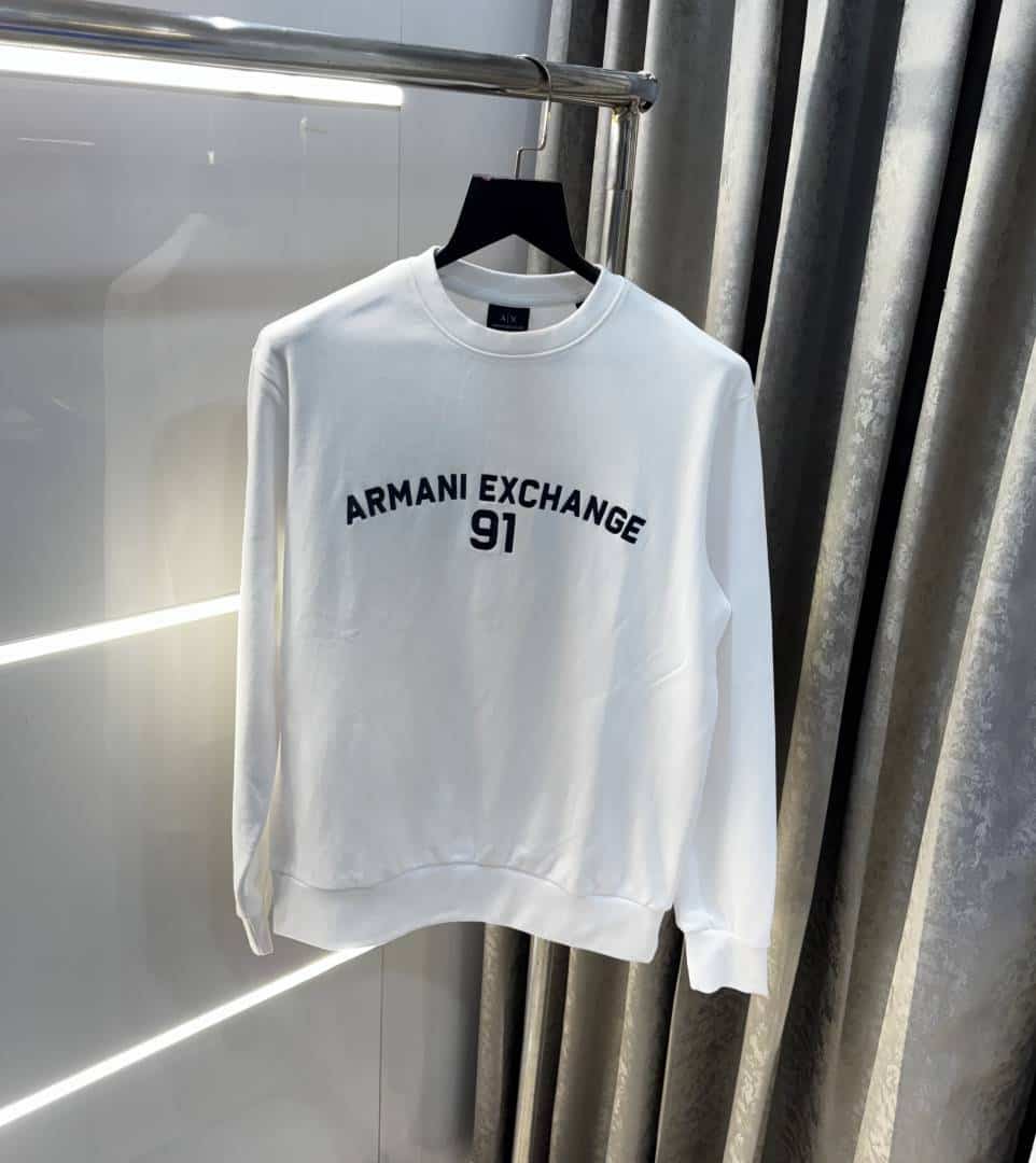 Arman i E_xchange White Embroidery Logo Imported Premium Sweatshirt Secondary image
